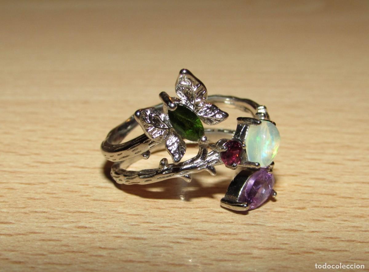 Joyeria: Lote colecci&oacute;n 3 anillos sortijas &oacute;palos - Foto 13