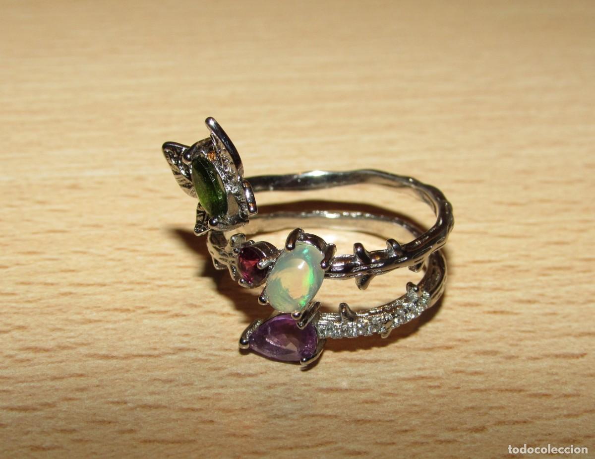 Joyeria: Lote colecci&oacute;n 3 anillos sortijas &oacute;palos - Foto 14