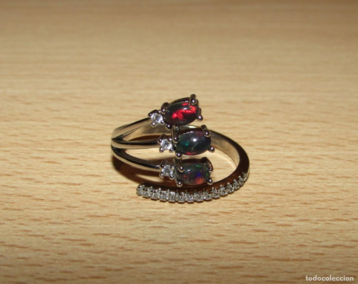 Joyeria: Lote colecci&oacute;n 3 anillos sortijas &oacute;palos - Foto 21