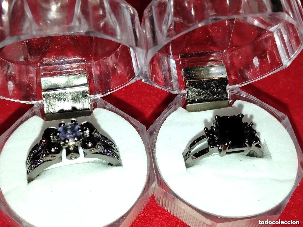 Schmuck: CONJUNTO DE 2 ANILLOS PRECIOSOS ,TITANEO Y CIRCONITA,DISE&Ntilde;OS EXCLUSIVOS- N&ordm; 19 Y 13 VINTAGE