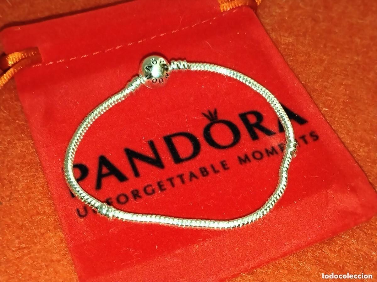 Gioielleria: PULSERA PANDORA SACADA DE CAT&Aacute;LOGO, CLAS&Iacute;CA CIERRE BOLA CHAPADA EN PLATA (22 cm)