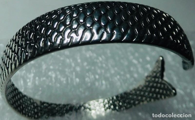 Joyeria: Pulsera abierta rigida, ajustable, de plata de ley 925. - Foto 2