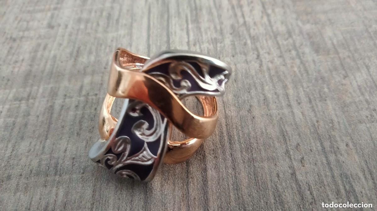 Gioielleria: precioso anillo de oro blanco y amarillo 14 K