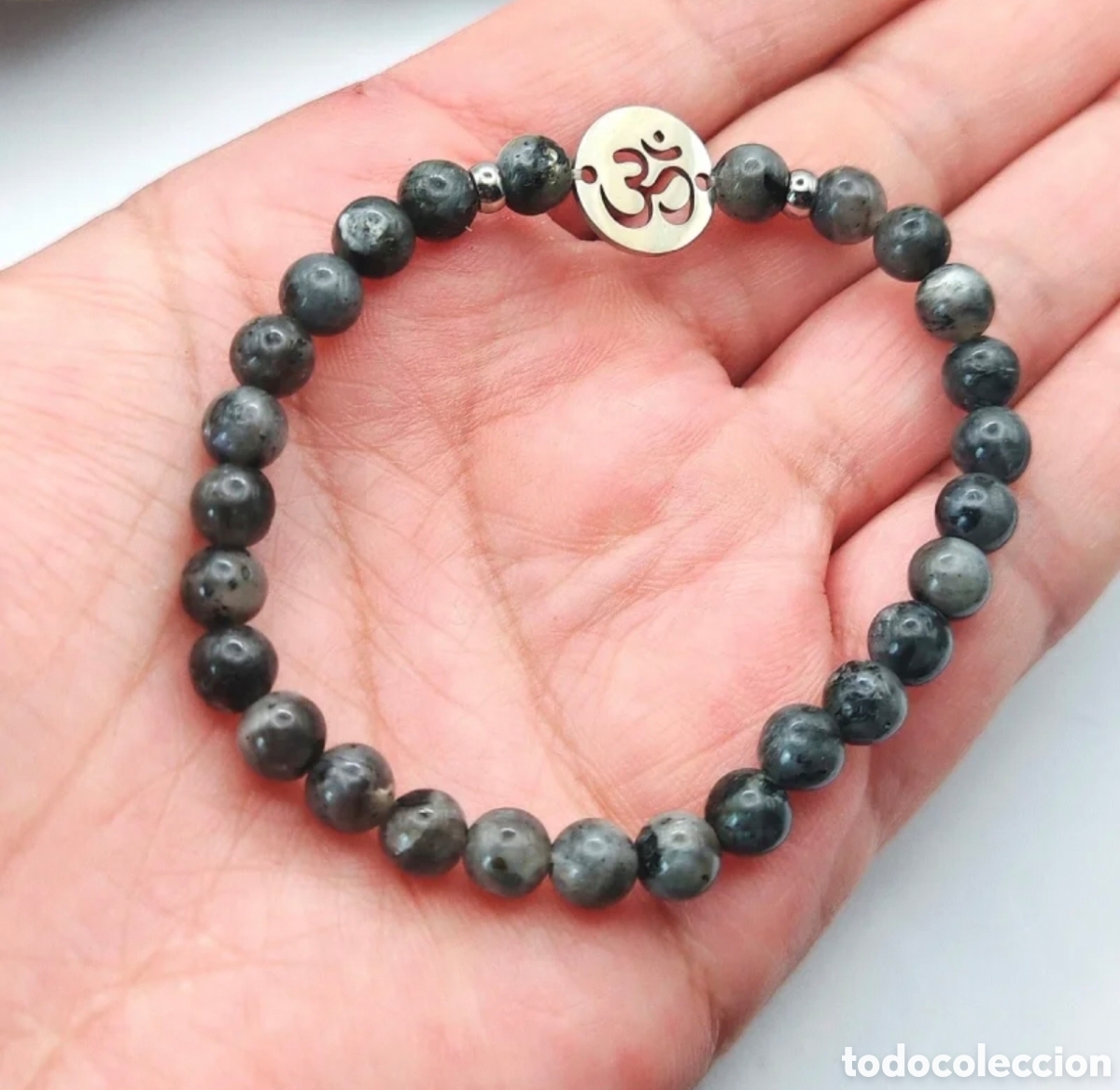 Joyeria: Pulsera Larvikita y Acero Om - Foto 1