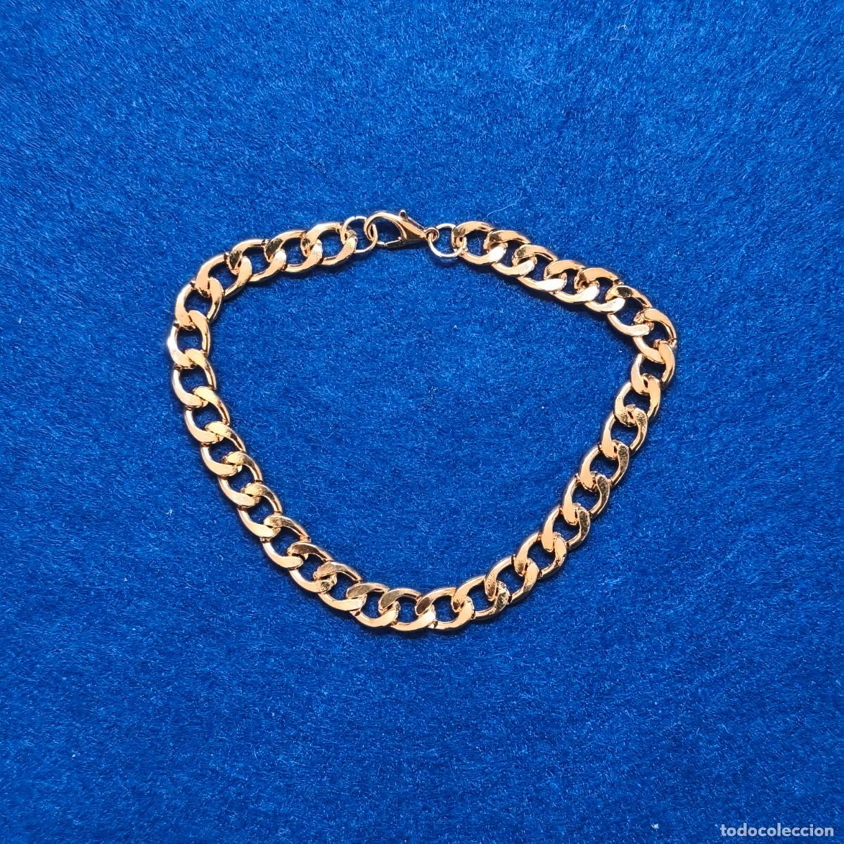 Gioielleria: PULSERA BARBADA EN ALPACA DORADA. MED. X CMS