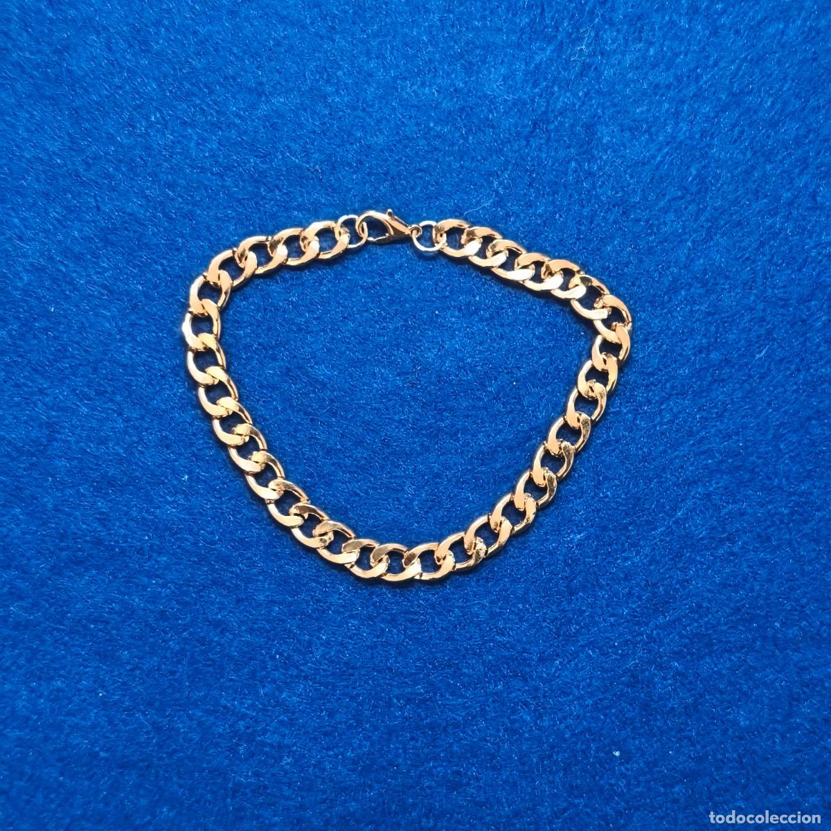 Joyeria: PULSERA BARBADA EN ALPACA DORADA. MED. X CMS - Foto 2