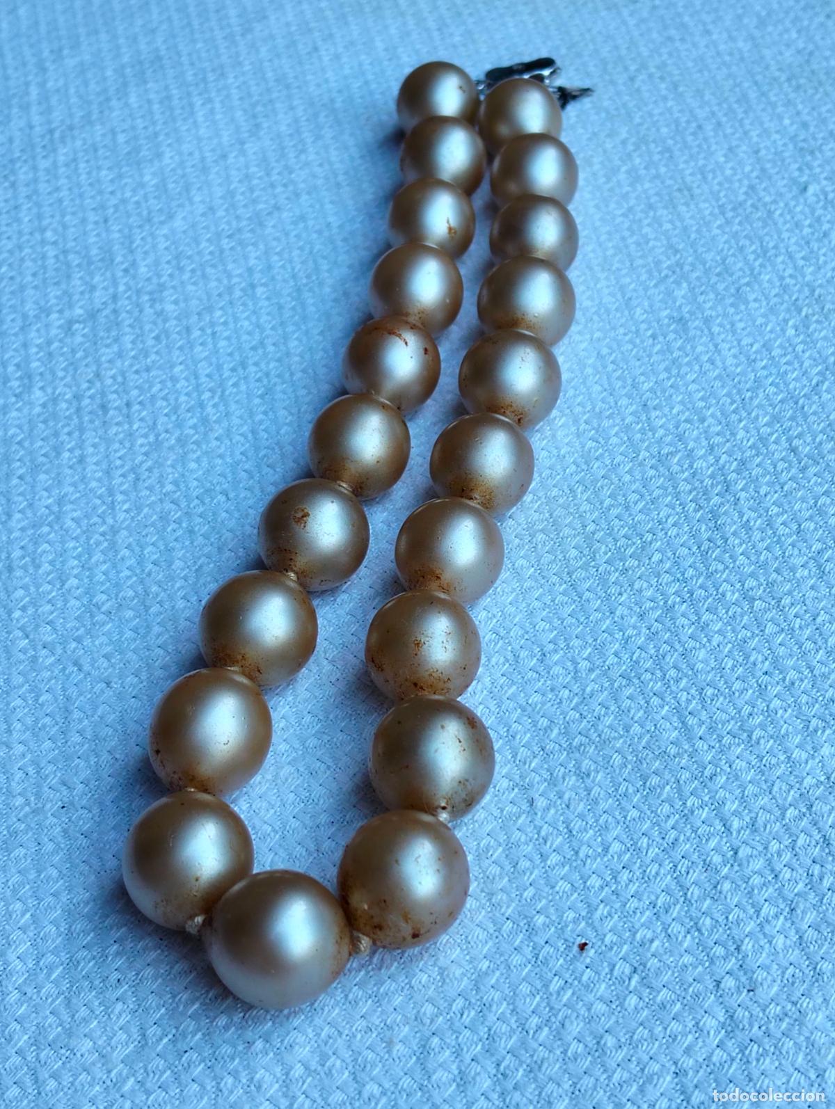 Joalharia: Pulsera vintage color blanco cuentas perlas y cierre de plata 935 elegante