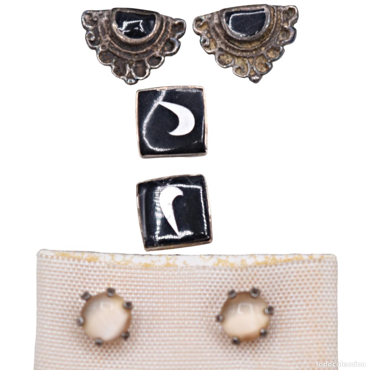 Joyeria: Pendientes de plata - 3 pares - Foto 1