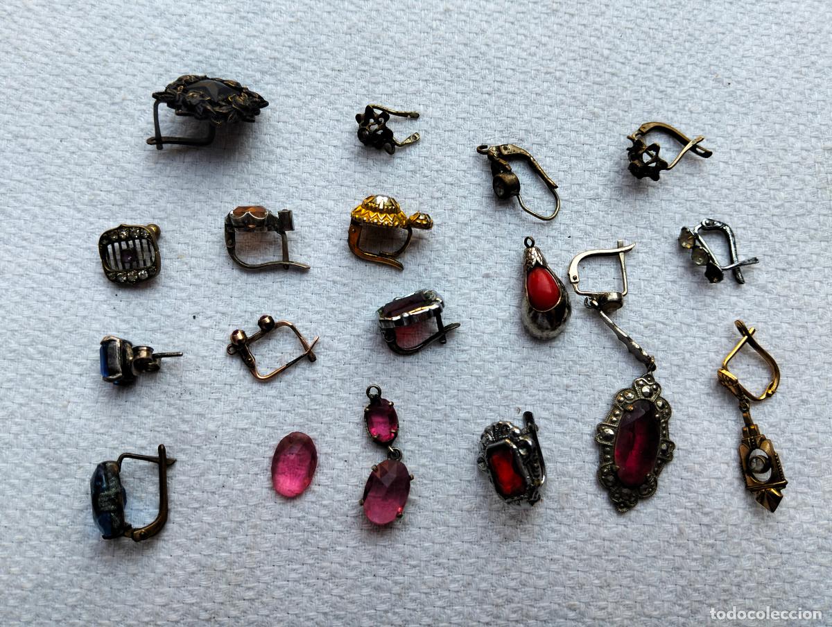 Joalharia: Lote pendientes antiguos y vintage joyer&iacute;a bisuter&iacute;a incompletos sin pareja rotos