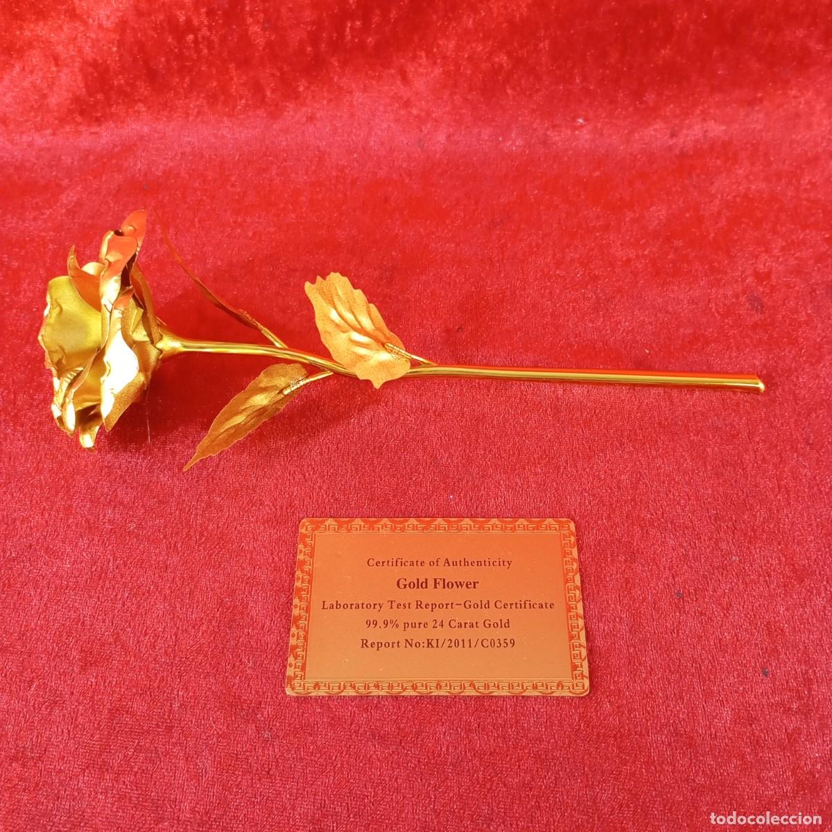 Joyeria: PRECIOSA FLOR HECHA EN ORO DE 24 QUILATES - 99.9% PURE 24 CARAT GOLD - GOLD FLOWER - CON CERTIFICADO
