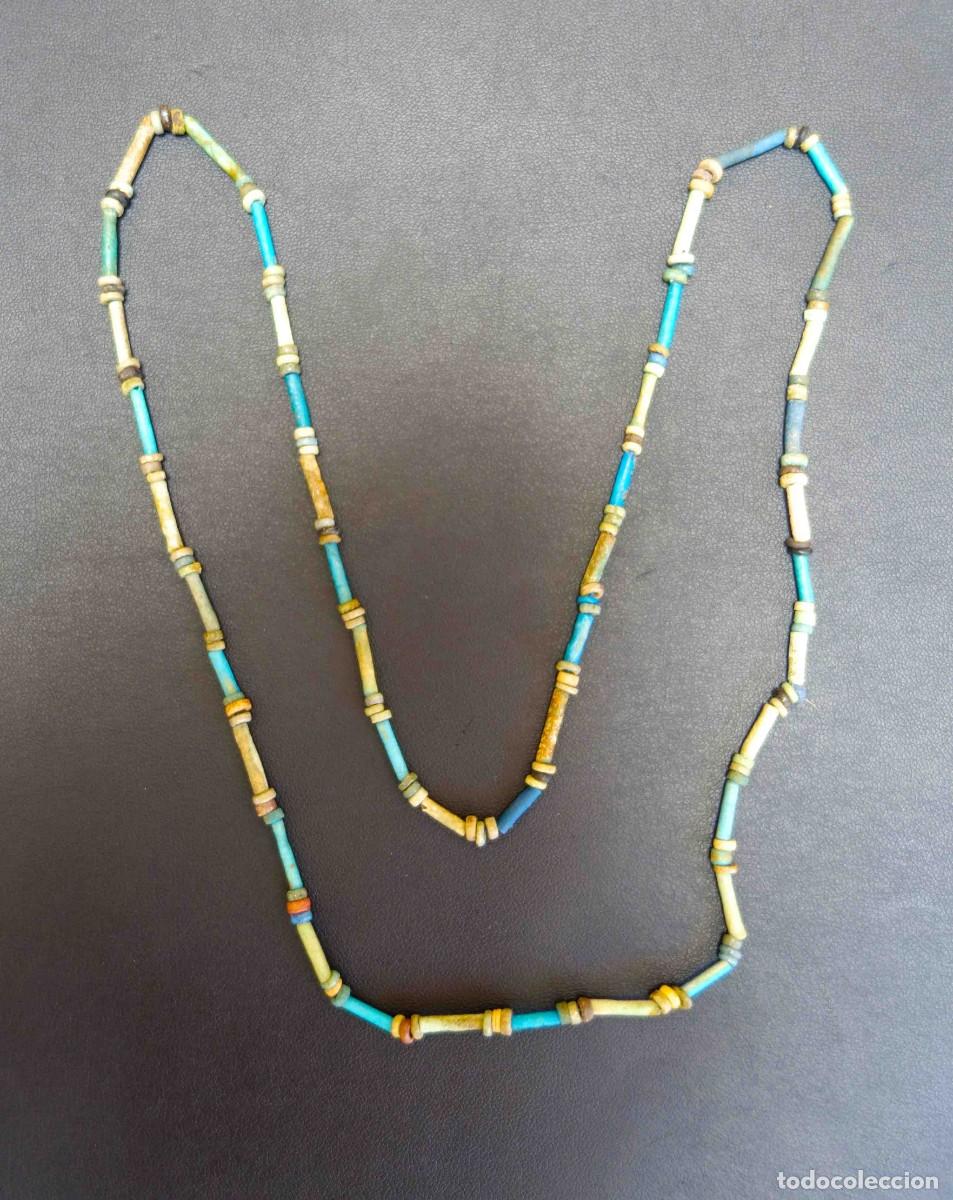 Joyeria: COLLAR ANTIGUO EGIPCIO DE CUENTAS DE FAYENZA
