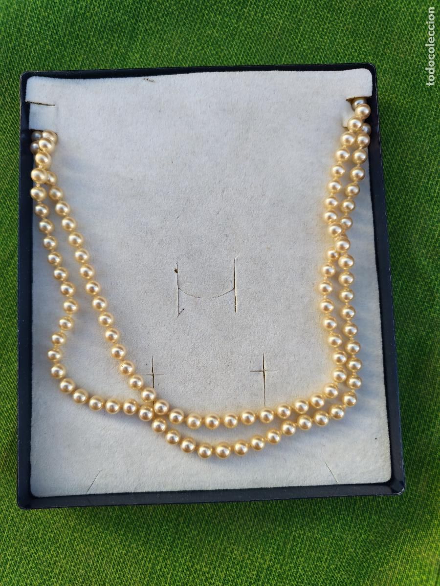 Joaillerie: Collar de perlas cultivadas vintage con cierre de plata 925