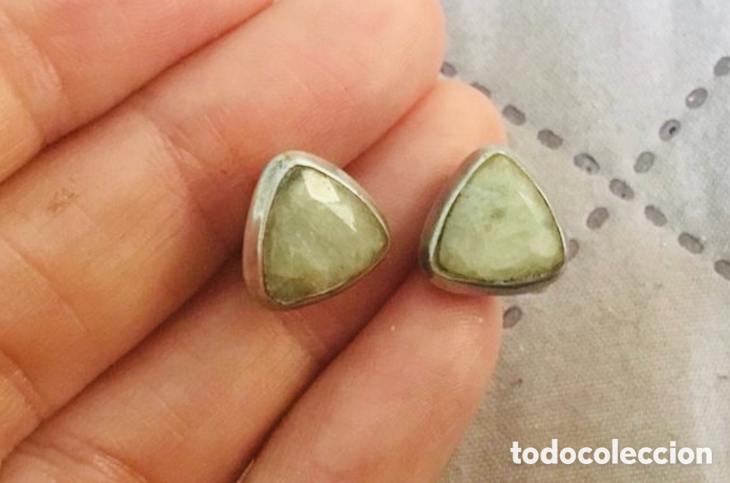 Joaillerie: Pendientes plata y cuarzo artesan&iacute;a
