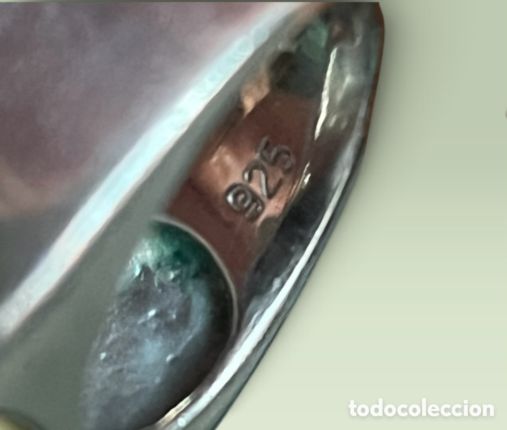 Joyeria: Anillo de plata de ley y n&aacute;car,vintage - Foto 5