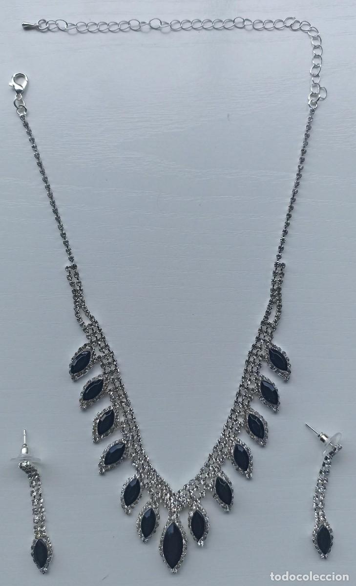 Joaillerie: Conjunto gargantilla y pendientes con circonitas (joyer&iacute;a)