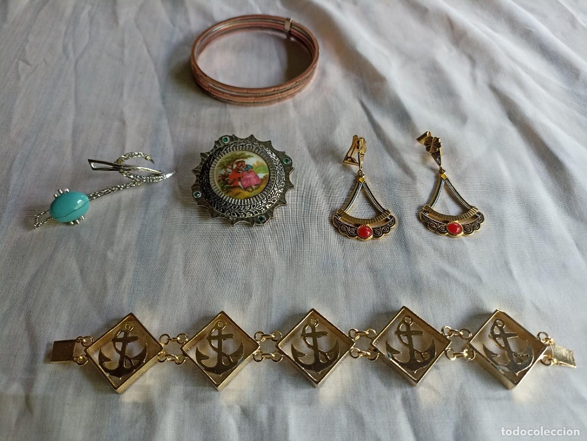 Joaillerie: Lote 6 piezas de joyer&iacute;a vintage ba&ntilde;adas en oro y ba&ntilde;adas en plata (F)