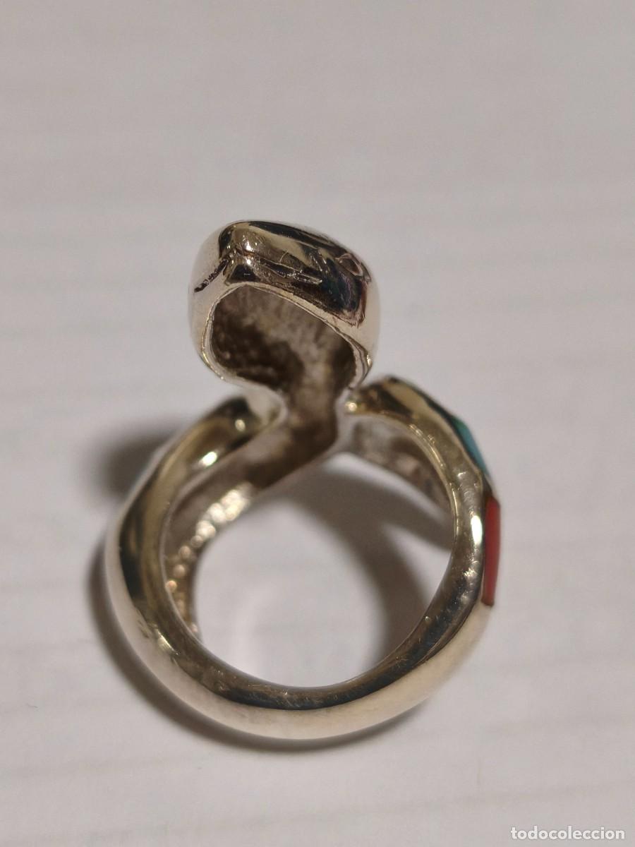 Joyeria: Anillo de plata de Ley 925 mm. en forma de serpiente con esmalte (NUEVO) - Foto 3