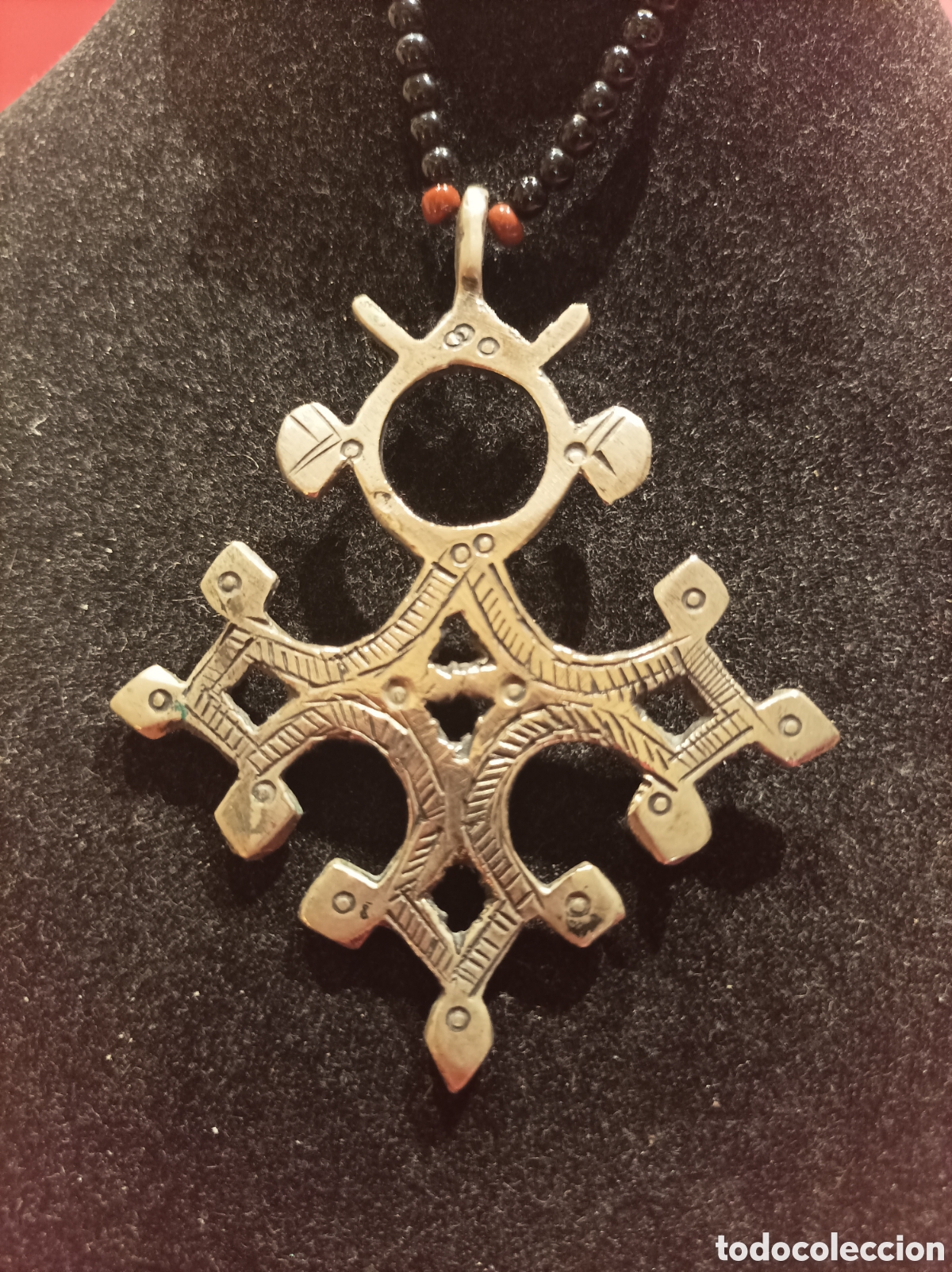 Joyeria: Gran cruz tuareg con collar en onix - Foto 2