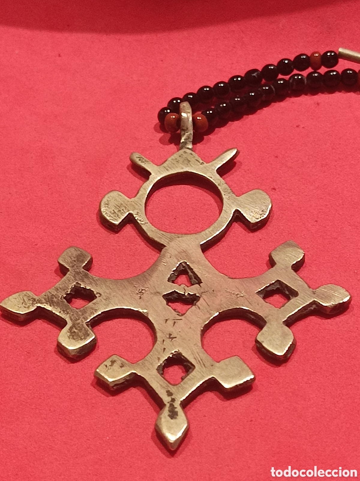 Joyeria: Gran cruz tuareg con collar en onix - Foto 5