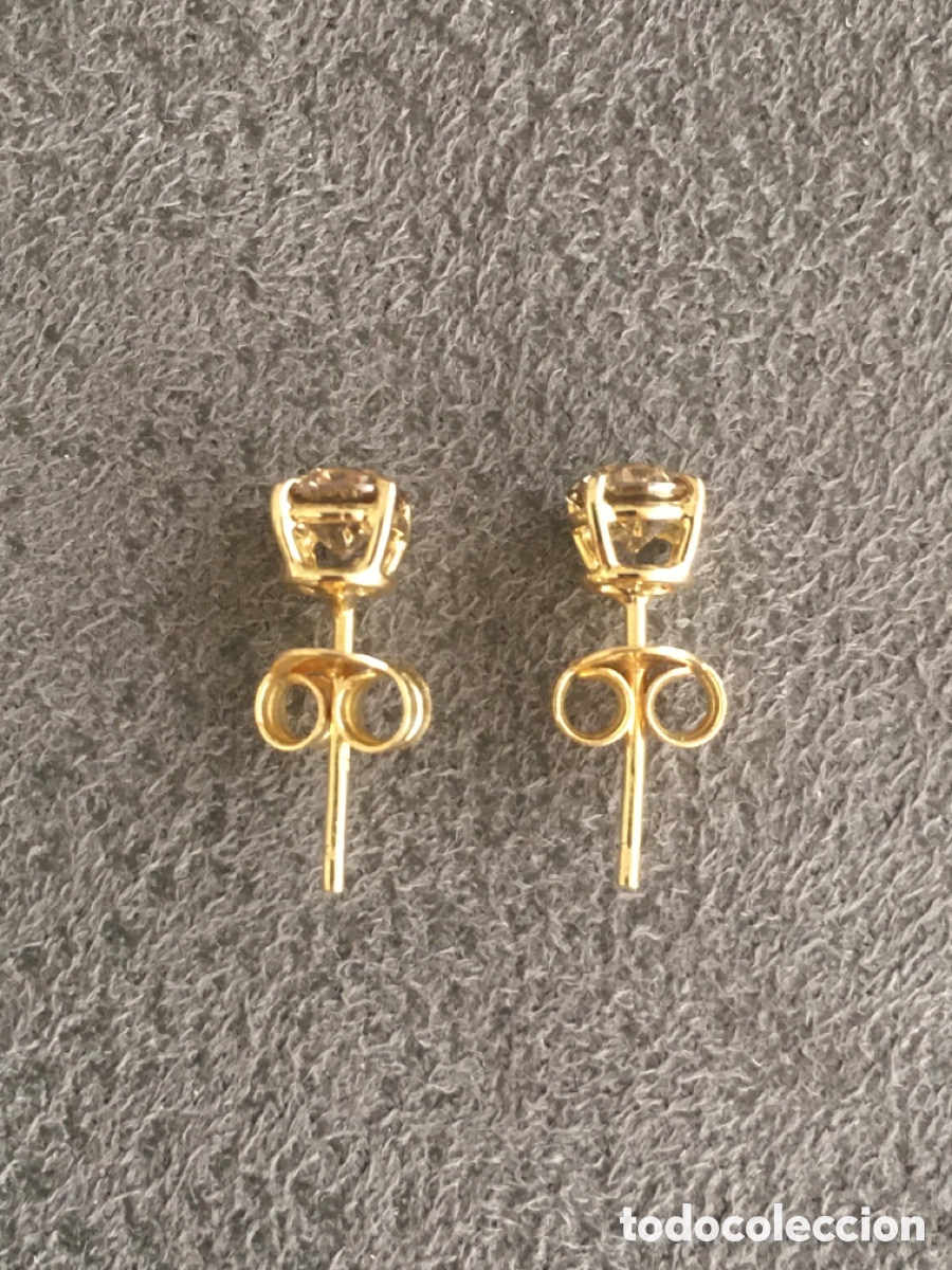 Joyeria: Pendientes dormilonas oro 18k con diamantes naturales - Foto 2