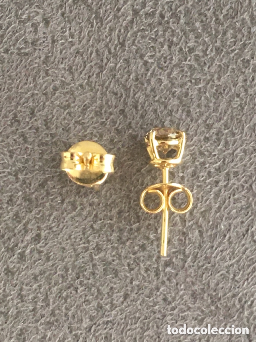 Joyeria: Pendientes dormilonas oro 18k con diamantes naturales - Foto 3