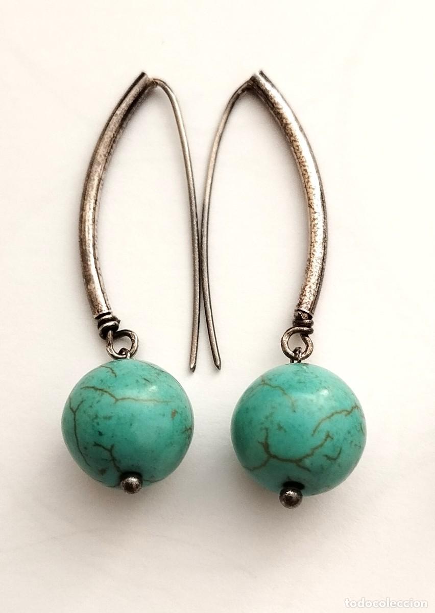 Joyeria: Pendientes Plata con turquesa Howelite, 2 pares - Foto 3
