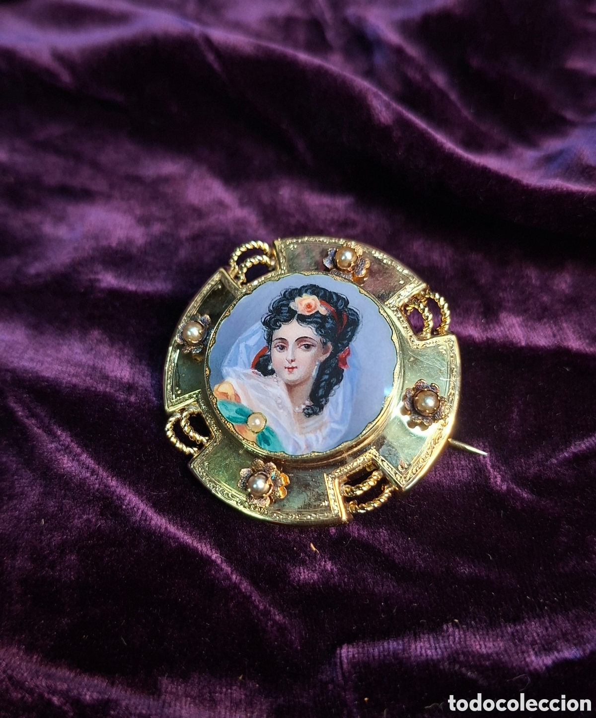 Joyeria: Broche de oro 18k siglo XIX - Foto 6