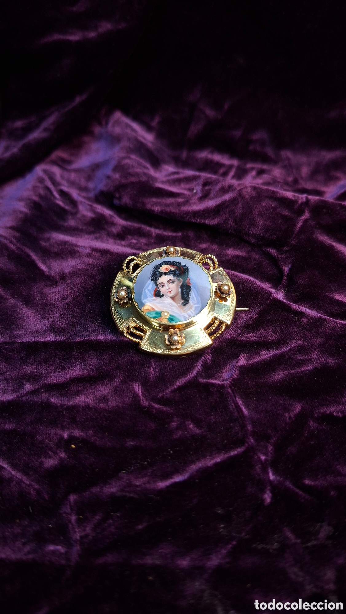 Joyeria: Broche de oro 18k siglo XIX - Foto 17