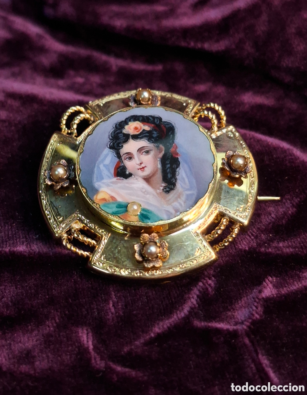 Joyeria: Broche de oro 18k siglo XIX - Foto 18