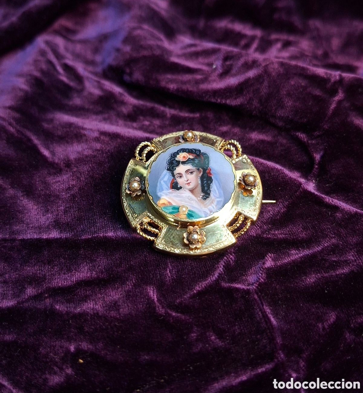 Joyeria: Broche de oro 18k siglo XIX - Foto 19