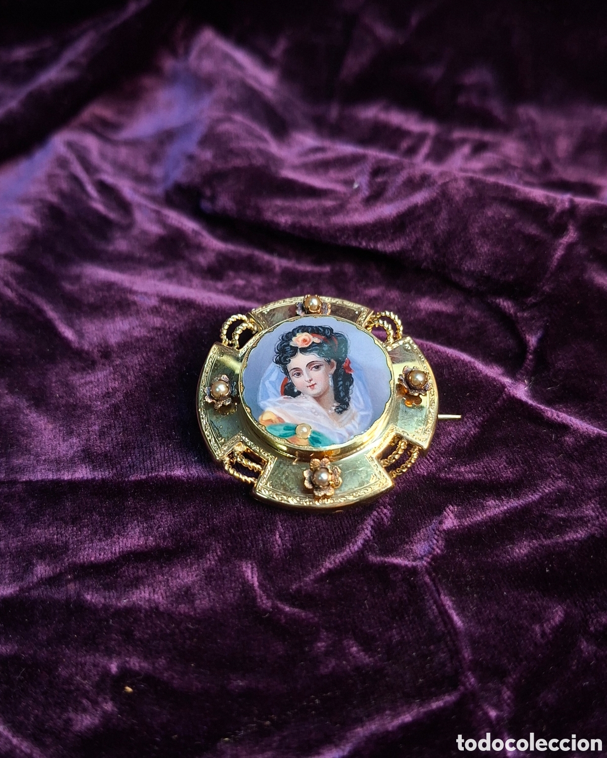 Joyeria: Broche de oro 18k siglo XIX - Foto 20