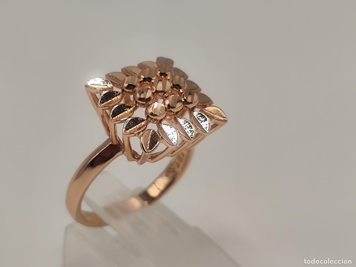 Schmuck: Elegante anillo en oro de 14k de dise&ntilde;o
