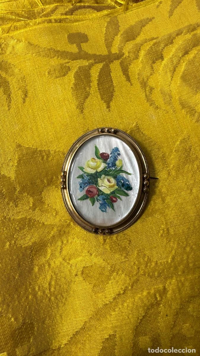 Joyeria: Antiguo broche con flores - Foto 2