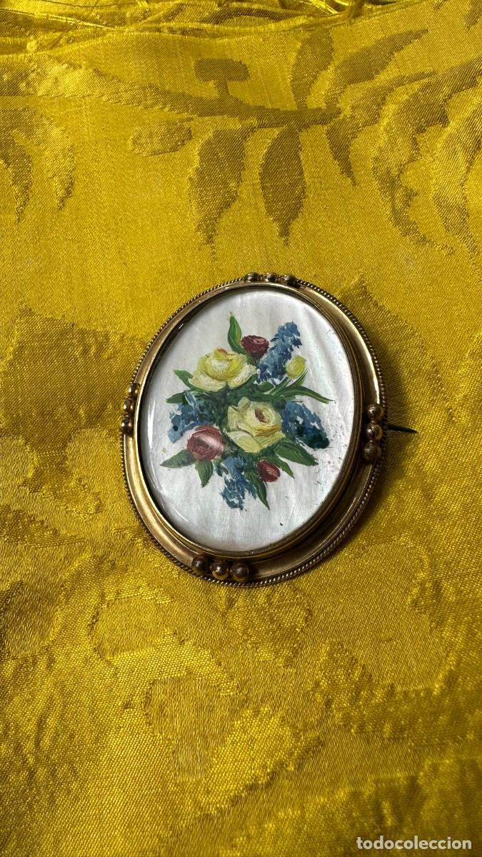Joyeria: Antiguo broche con flores - Foto 3