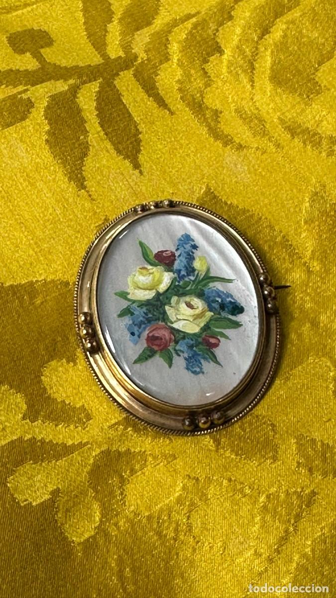 Joyeria: Antiguo broche con flores - Foto 4