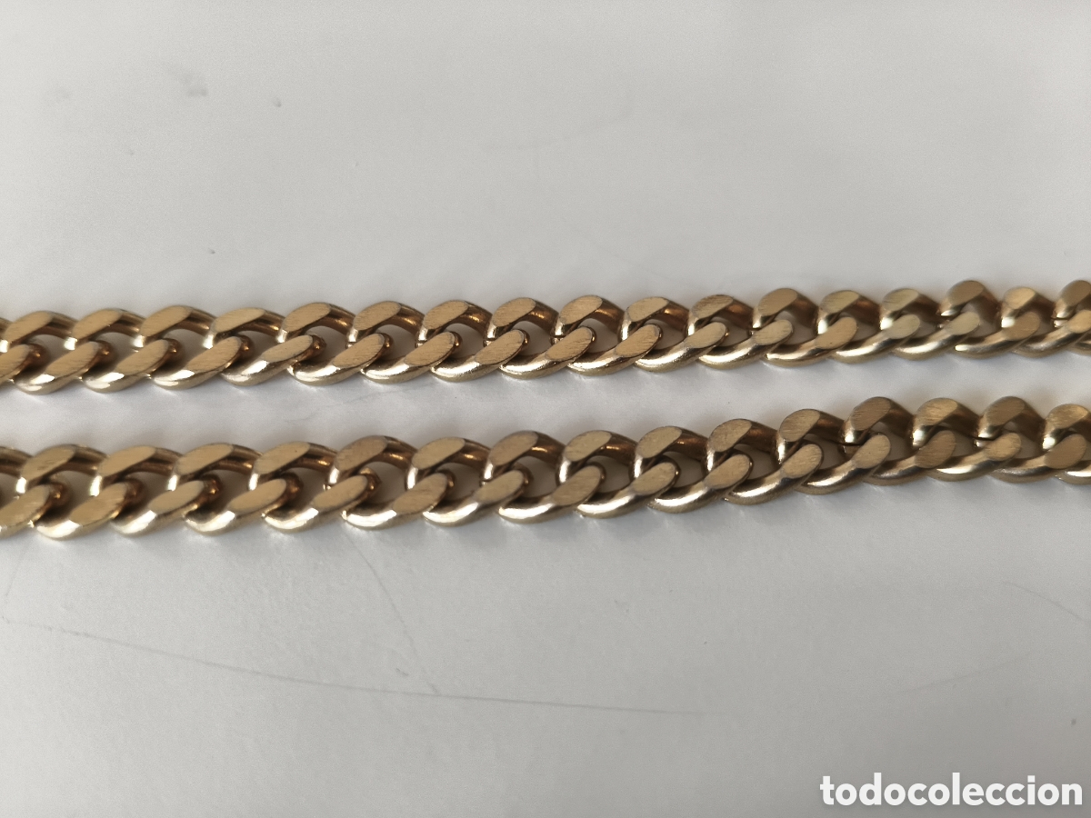 Joyeria: HERMOSA CADENA VINTAGE CON BA&Ntilde;O DE ORO MUY LARGA