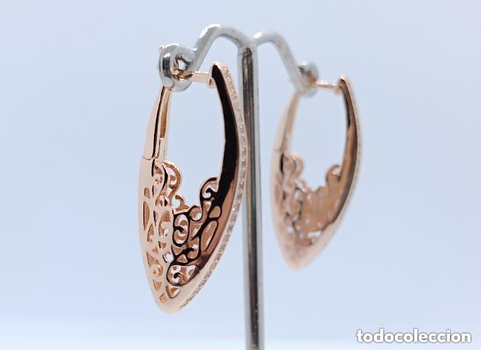 Gioielleria: Maravillosos pendientes en oro de 14 quilates con piedras brillantes