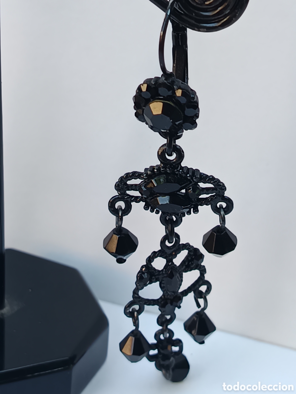 Joyeria: Pendientes cristal negro estilo gotico - Foto 2