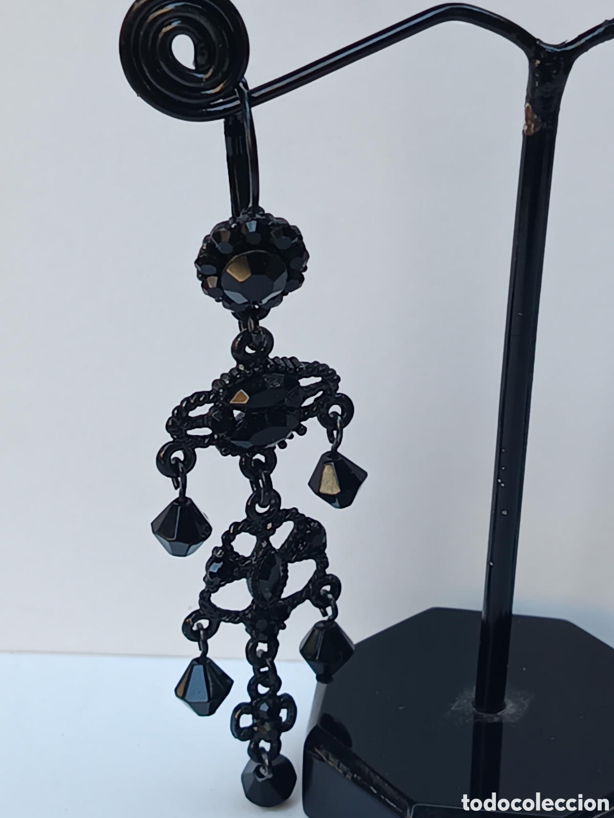 Joyeria: Pendientes cristal negro estilo gotico - Foto 3