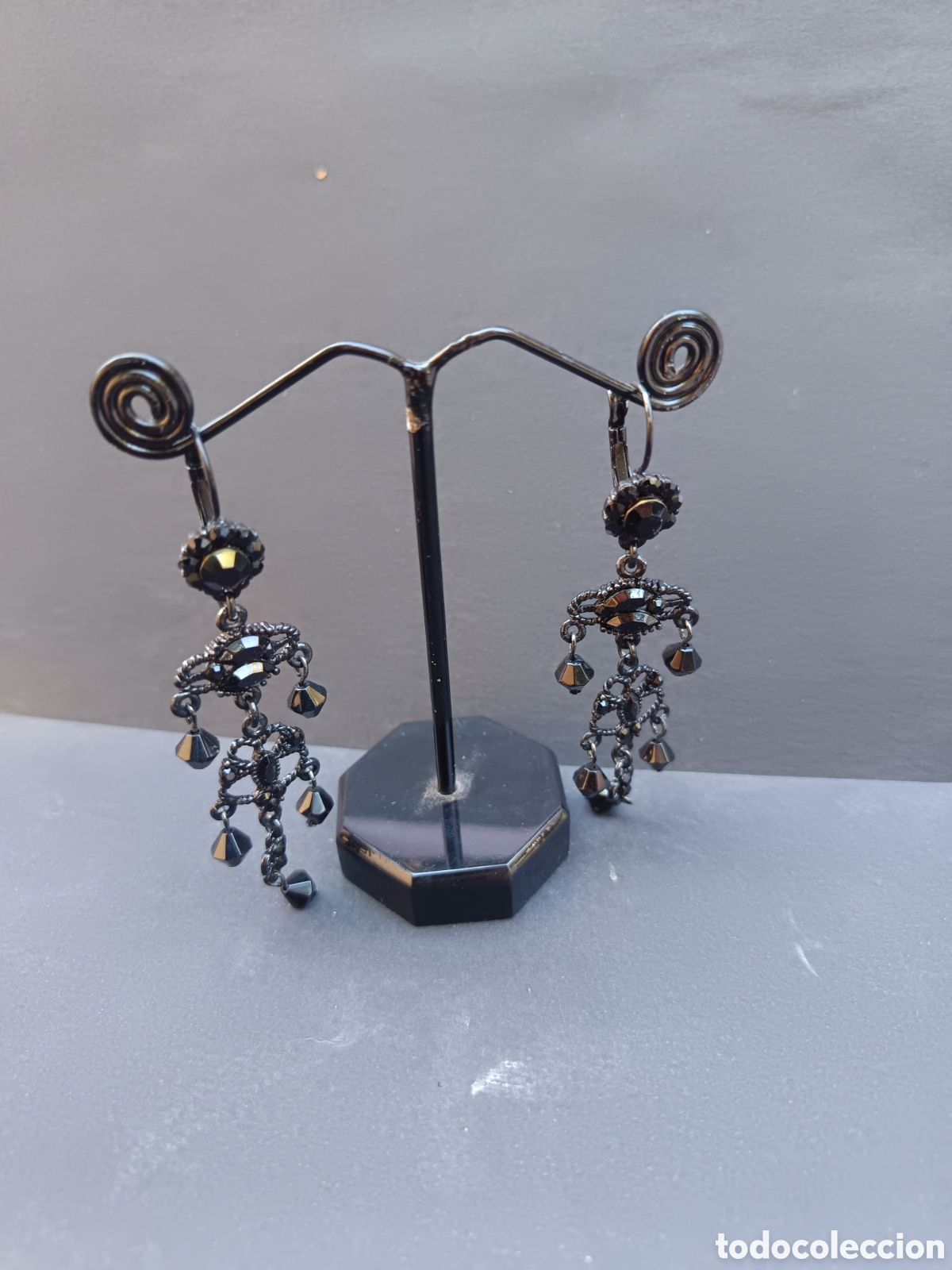 Joyeria: Pendientes cristal negro estilo gotico - Foto 6