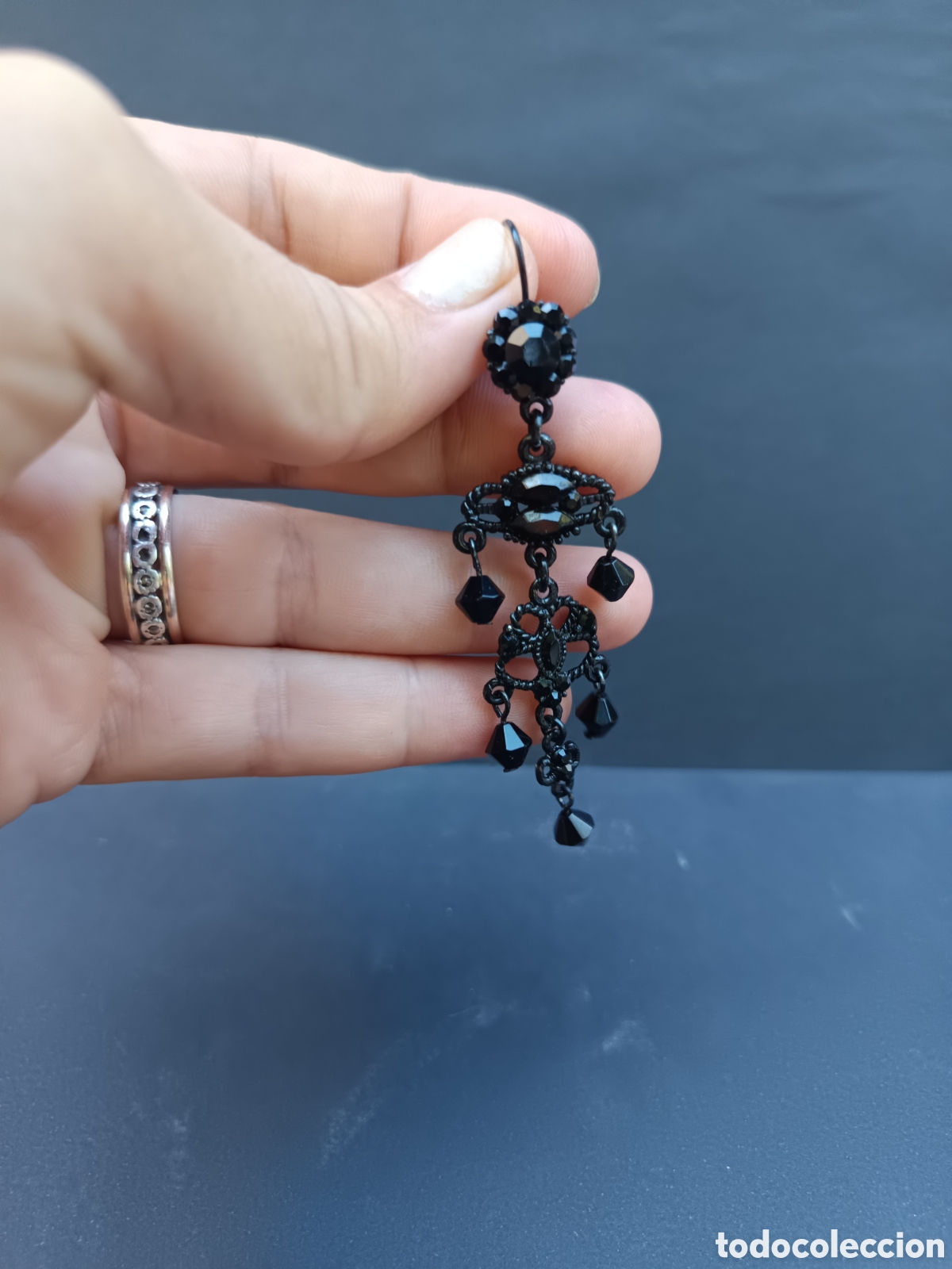 Joyeria: Pendientes cristal negro estilo gotico - Foto 8