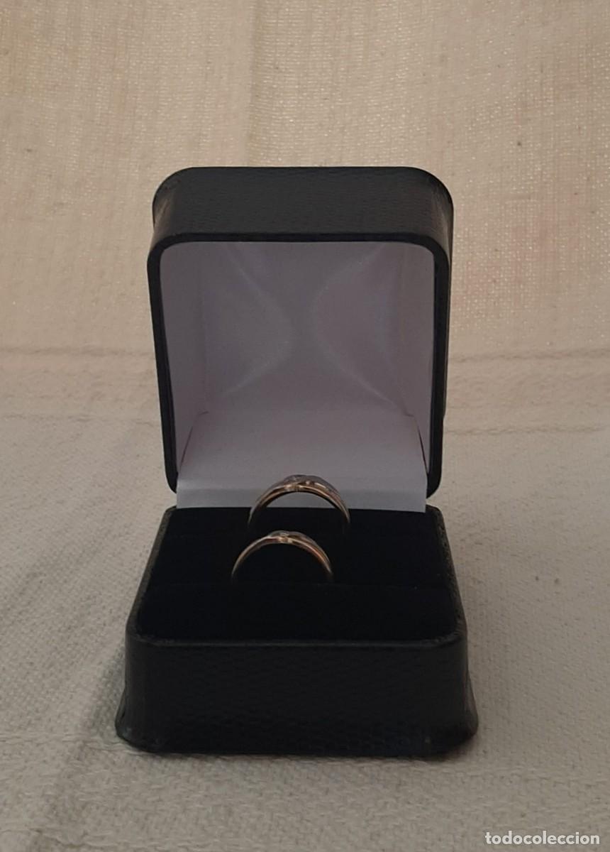 Schmuck: PAREJA ALIANZAS ORO 18K 750 CON DIAMANTES NATURALES &ndash; HOMBRE Y MUJER &ndash; NUEVAS &ndash; CERTIFICADAS