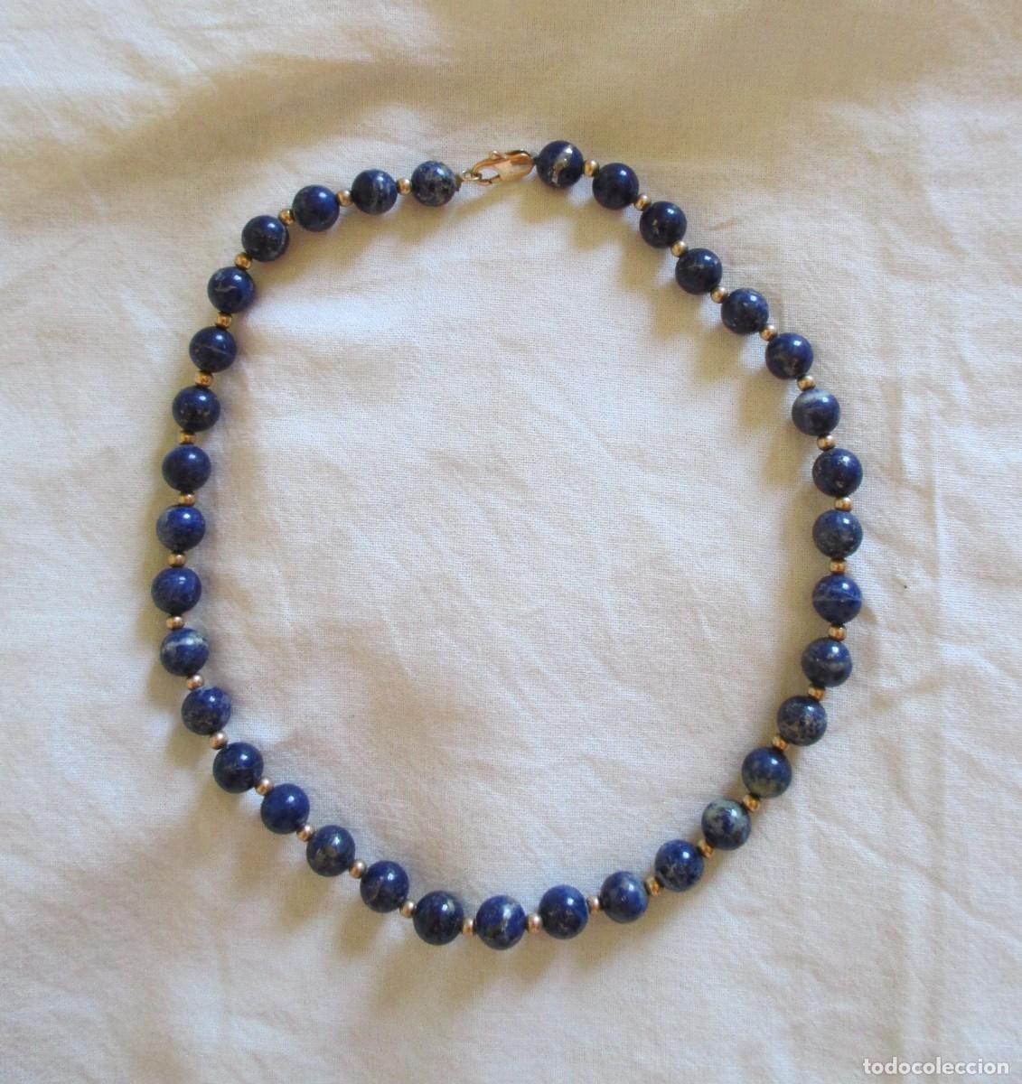 Joyeria: Collar lapisl&aacute;zuli gargantilla en lapisl&aacute;zuli y oro bajo