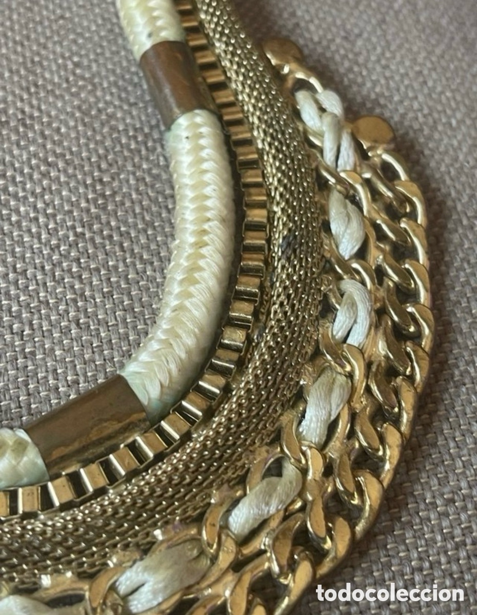 Joyeria: Collar statement multicadena dorado con cuerda - Foto 5