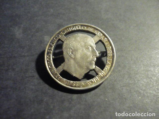 Joyeria: BROCHE FRANCISCO FRANCO HECHO CON MONEDA 100 PESETAS DE PLATA