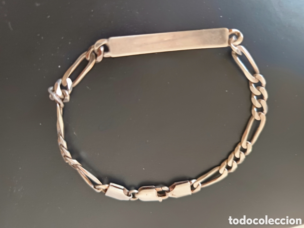 Joalharia: Esclava de plata de mujer grabada