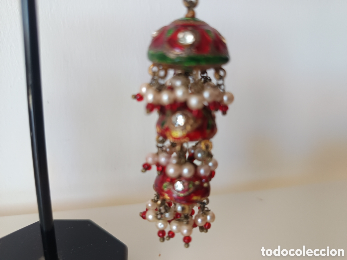 Joyeria: Pendientes vintage con perlitas y esmaltes estilo etnico - Foto 3