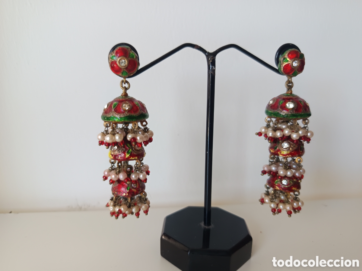 Joyeria: Pendientes con perlitas estilo etnico
