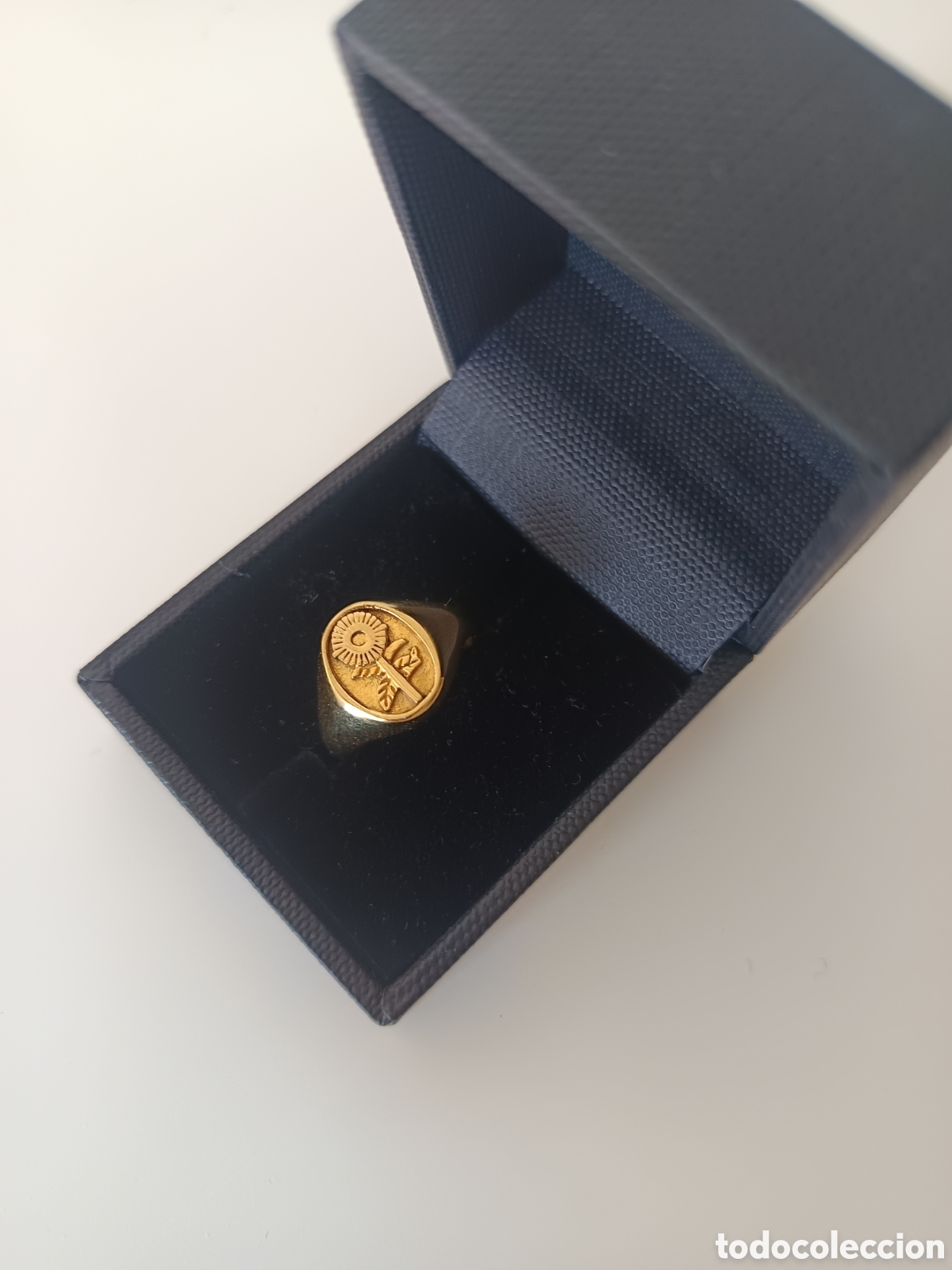 Joyeria: Anillo vintage con simbolog&iacute;a ajustable chapado en oro