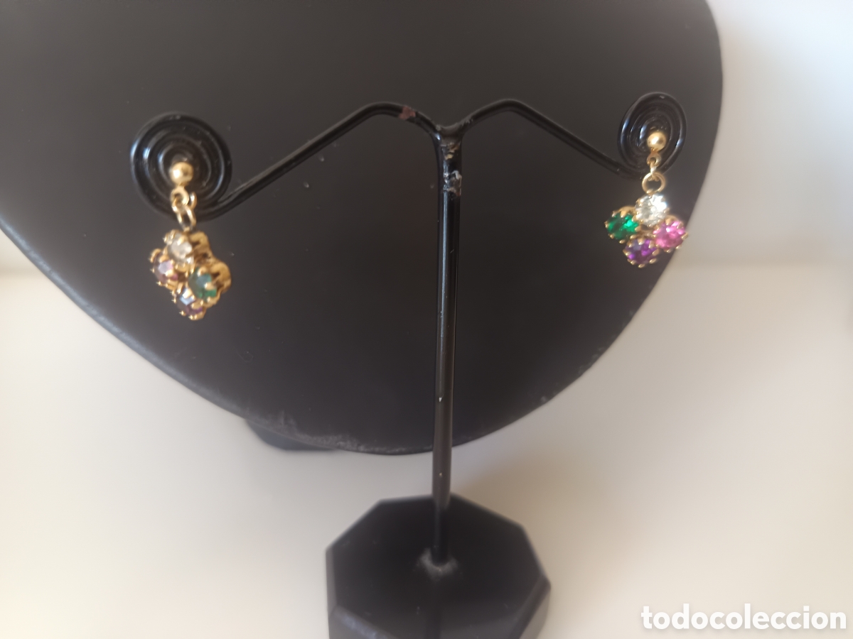 Joyeria: Pendientes de cristal de colores